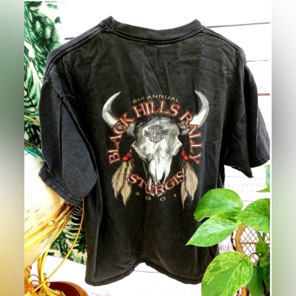 Vintage Harley Davidson lace up boyfriend tee - Picture 3 of 3